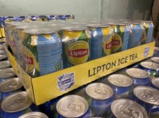 Lipton Ice Tea Sparkling Zero blikjes, tray 24 x 33cl